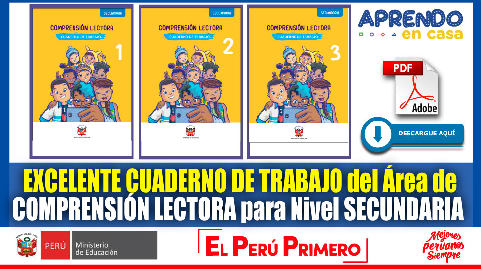 Minedu Excelente Cuaderno De Trabajo Del Área De Comprensión Lectora